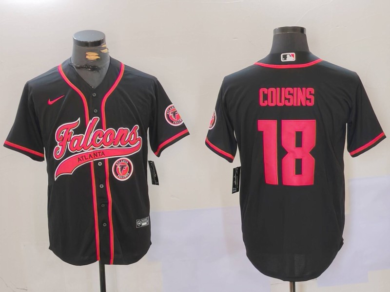 Men 2026 Atlanta Falcons #18 Cousins Black Nike Limited NFL Jersey 0815001
